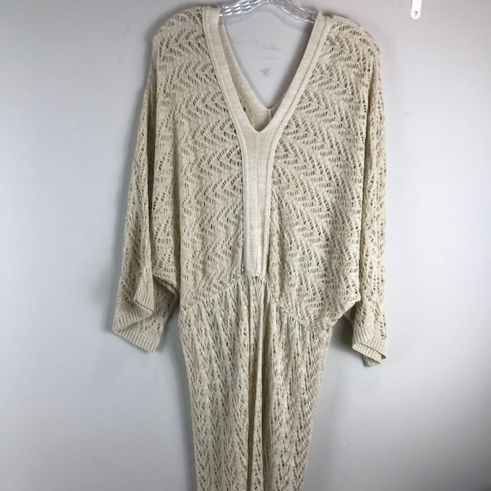 Women's Unbranded Beige S/M Crochet Acrylic blend Dress